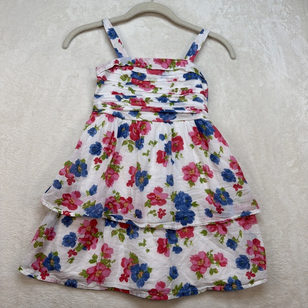 Abercrombie Kids Girls Floral Dress Size‎ 5/6 Tiered Ruffle Summer Sundress